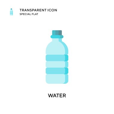 Su vektör simgesi. Düz çizim. EPS 10 vektörü.