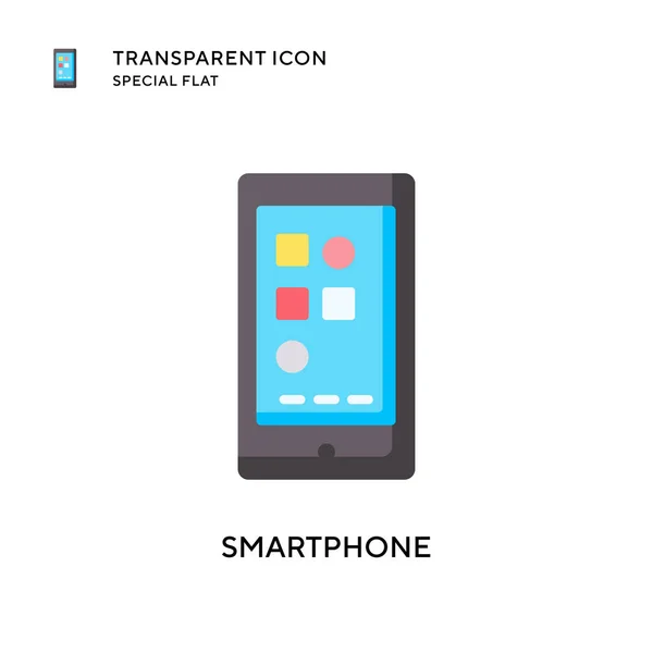 Icona Vettoriale Dello Smartphone Illustrazione Stile Piatto Vettore Eps — Vettoriale Stock