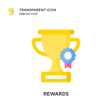 Ödül vektör simgesi. Düz çizim. EPS 10 vektörü.