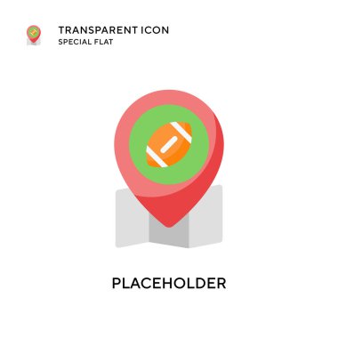 Yer tutucu vektör simgesi. Düz çizim. EPS 10 vektörü.