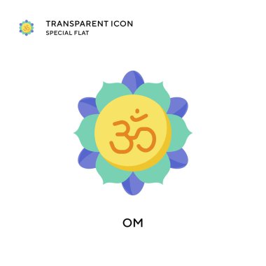 Om vektör simgesi. Düz çizim. EPS 10 vektörü.