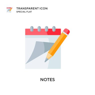 Not vektör simgesi. Düz çizim. EPS 10 vektörü.