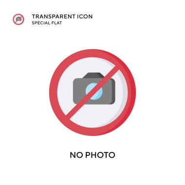 Fotoğraf vektör simgesi yok. Düz çizim. EPS 10 vektörü.
