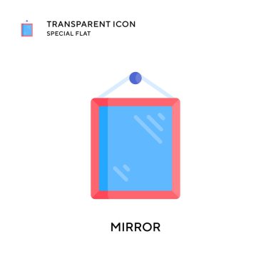 Ayna vektör simgesi. Düz çizim. EPS 10 vektörü.