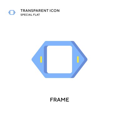 Çerçeve vektör simgesi. Düz çizim. EPS 10 vektörü.