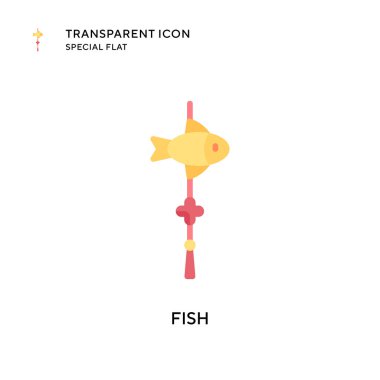 Balık vektör simgesi. Düz çizim. EPS 10 vektörü.