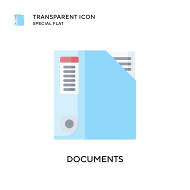 Belge vektör simgesi. Düz çizim. EPS 10 vektörü.