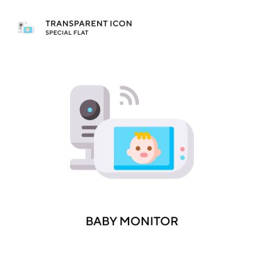 Bebek izleme vektör simgesi. Düz çizim. EPS 10 vektörü.