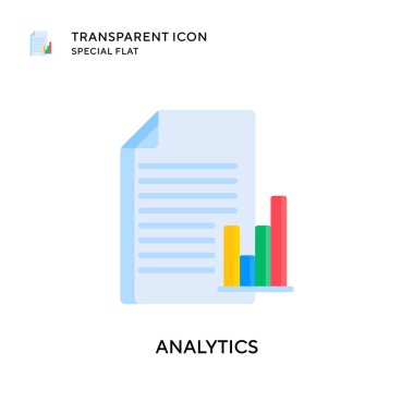 Analitik vektör simgesi. Düz çizim. EPS 10 vektörü.