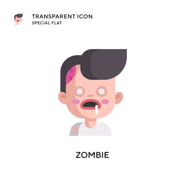 Zombi vektör simgesi. Düz çizim. EPS 10 vektörü.