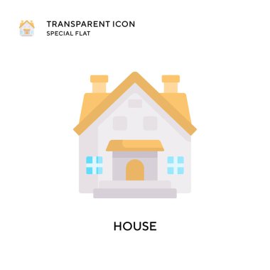 Ev vektör simgesi. Düz çizim. EPS 10 vektörü.