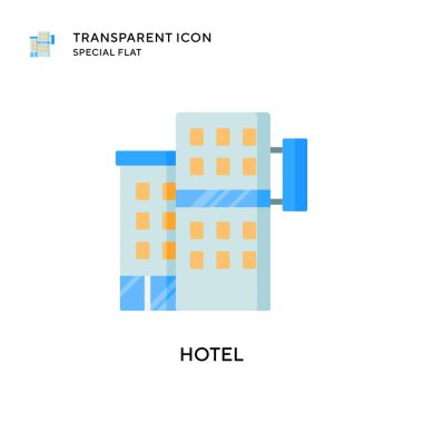 Otel vektör simgesi. Düz çizim. EPS 10 vektörü.