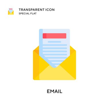 E- posta vektör simgesi. Düz çizim. EPS 10 vektörü.