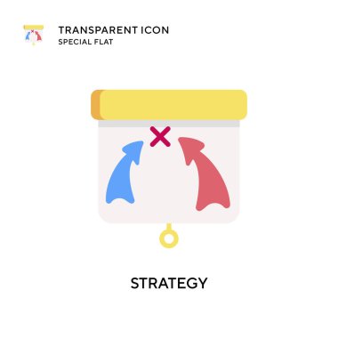 Strateji vektör simgesi. Düz çizim. EPS 10 vektörü.