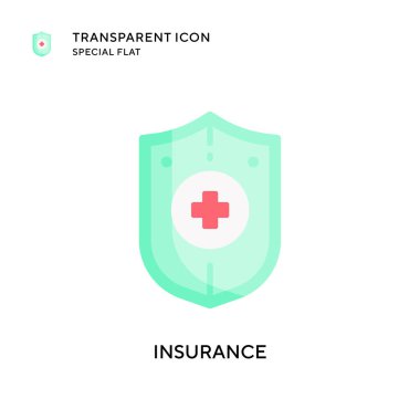 Sigorta vektör simgesi. Düz çizim. EPS 10 vektörü.