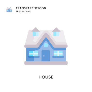 Ev vektör simgesi. Düz çizim. EPS 10 vektörü.