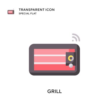 Izgara vektör simgesi. Düz çizim. EPS 10 vektörü.