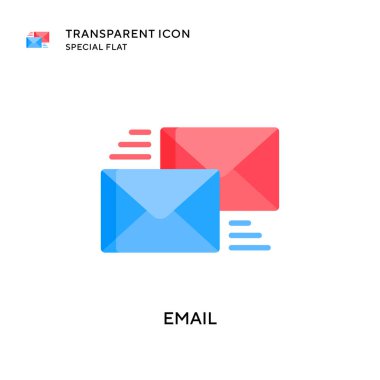 E- posta vektör simgesi. Düz çizim. EPS 10 vektörü.