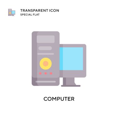 Bilgisayar vektör simgesi. Düz çizim. EPS 10 vektörü.