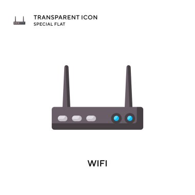 Wifi vektör simgesi. Düz çizim. EPS 10 vektörü.