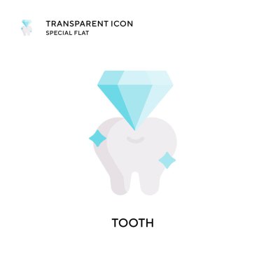 Diş vektör simgesi. Düz çizim. EPS 10 vektörü.