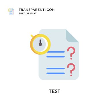 Test vektör simgesi. Düz çizim. EPS 10 vektörü.
