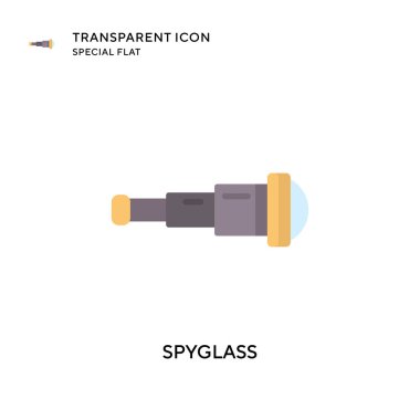 Spyglass vektör simgesi. Düz çizim. EPS 10 vektörü.