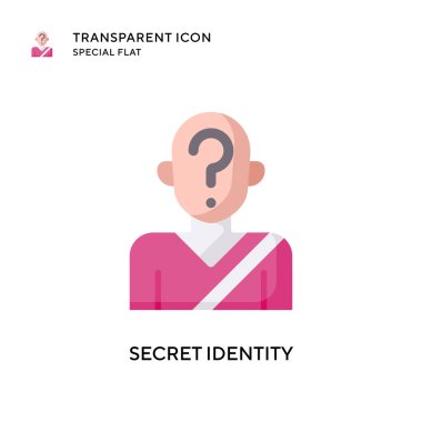 Gizli kimlik vektör simgesi. Düz çizim. EPS 10 vektörü.