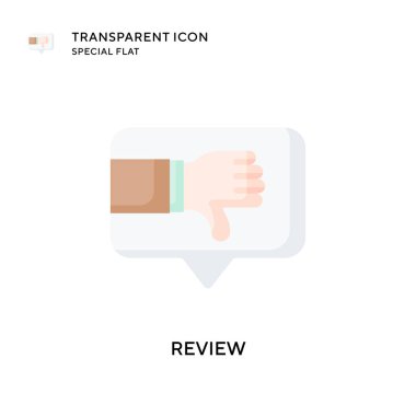 Vektör simgesini gözden geçir. Düz çizim. EPS 10 vektörü.