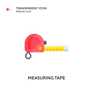 Şerit vektör simgesi ölçülüyor. Düz çizim. EPS 10 vektörü.