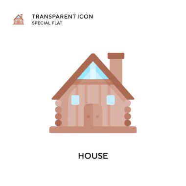 Ev vektör simgesi. Düz çizim. EPS 10 vektörü.