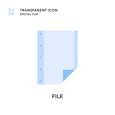 Dosya vektör simgesi. Düz çizim. EPS 10 vektörü.