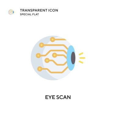 Göz tarama vektör simgesi. Düz çizim. EPS 10 vektörü.