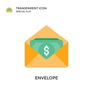 Zarf vektör simgesi. Düz çizim. EPS 10 vektörü.