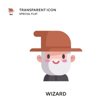 Büyücü vektör simgesi. Düz çizim. EPS 10 vektörü.