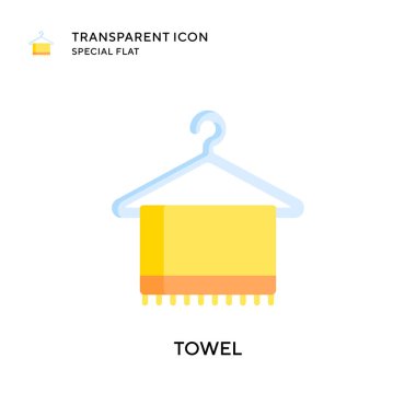 Havlu vektör simgesi. Düz çizim. EPS 10 vektörü.