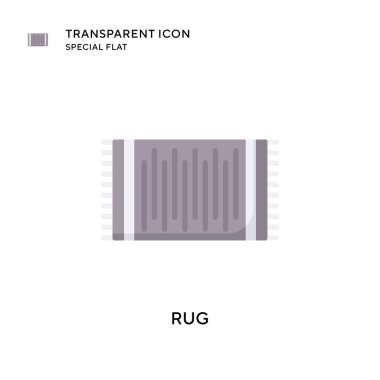 Rug vektör simgesi. Düz çizim. EPS 10 vektörü.