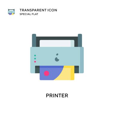 Yazıcı vektör simgesi. Düz çizim. EPS 10 vektörü.