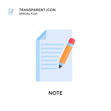 Not vektör simgesi. Düz çizim. EPS 10 vektörü.