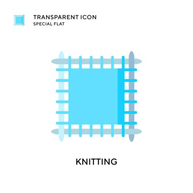 Örgü vektör simgesi. Düz çizim. EPS 10 vektörü.