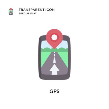 GPS vektör simgesi. Düz çizim. EPS 10 vektörü.