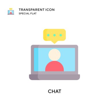 Sohbet vektörü simgesi. Düz çizim. EPS 10 vektörü.