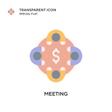 Vektör simgesi ile buluşuyorum. Düz çizim. EPS 10 vektörü.