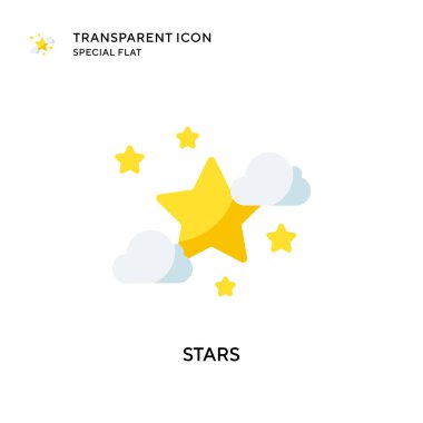 Yıldız vektör simgesi. Düz çizim. EPS 10 vektörü.