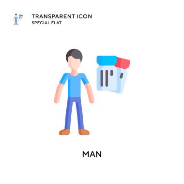 İnsan vektör simgesi. Düz çizim. EPS 10 vektörü.