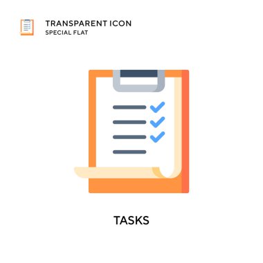 Görev vektör simgesi. Düz çizim. EPS 10 vektörü.