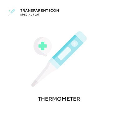 Termometre vektör simgesi. Düz çizim. EPS 10 vektörü.
