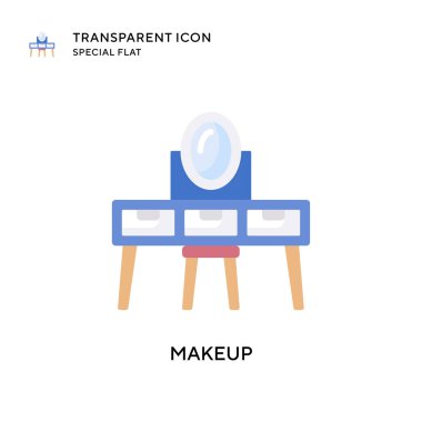 Makyaj vektörü simgesi. Düz çizim. EPS 10 vektörü.