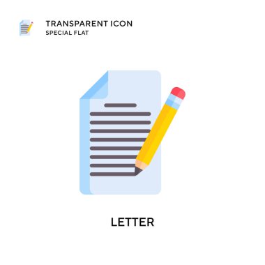 Harf vektör simgesi. Düz çizim. EPS 10 vektörü.