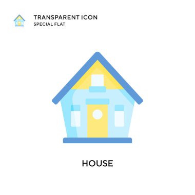 Ev vektör simgesi. Düz çizim. EPS 10 vektörü.